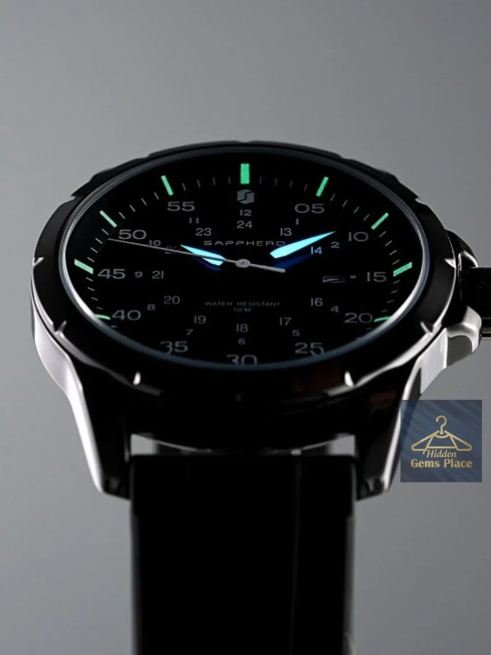 Silicone Strap Quartz Watch with Date Display Luminous Waterproof Men's Wrist